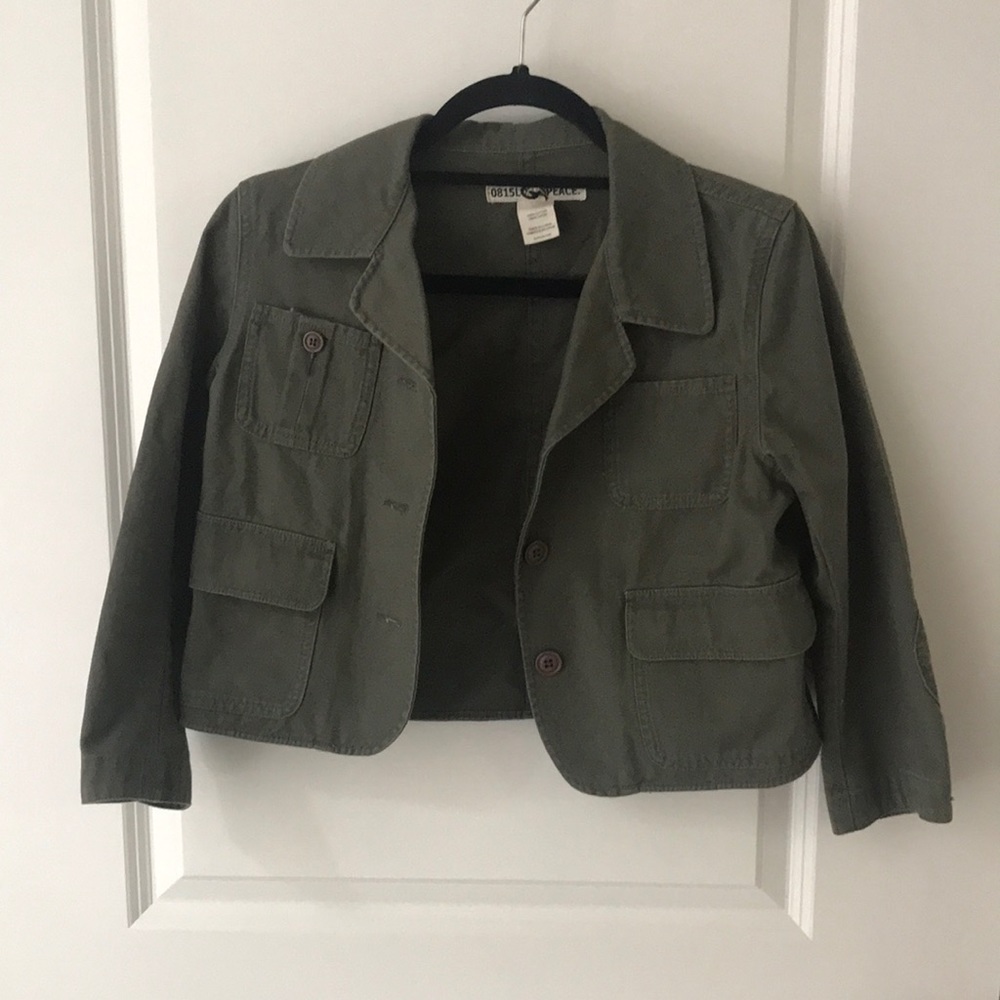 0815Lovespeace olive cargo jacket